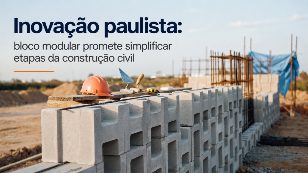 Inovação paulista: bloco modular promete simplificar etapas da construção civil Inovação paulista: bloco modular promete simplificar etapas da construção civil